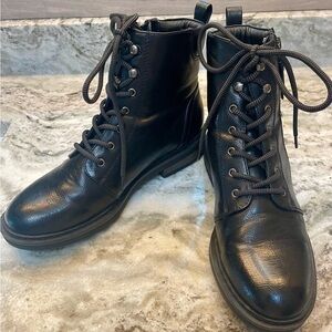 BareTraps AmySue Black Lace-Up Combat Boots